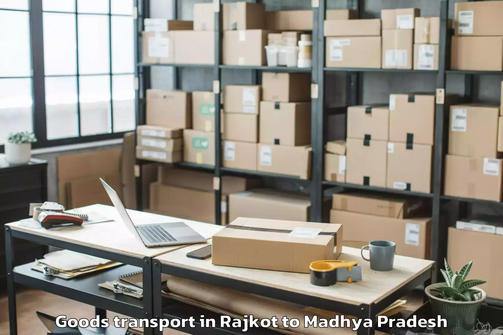 Top Rajkot to Rehti Goods Transport Available